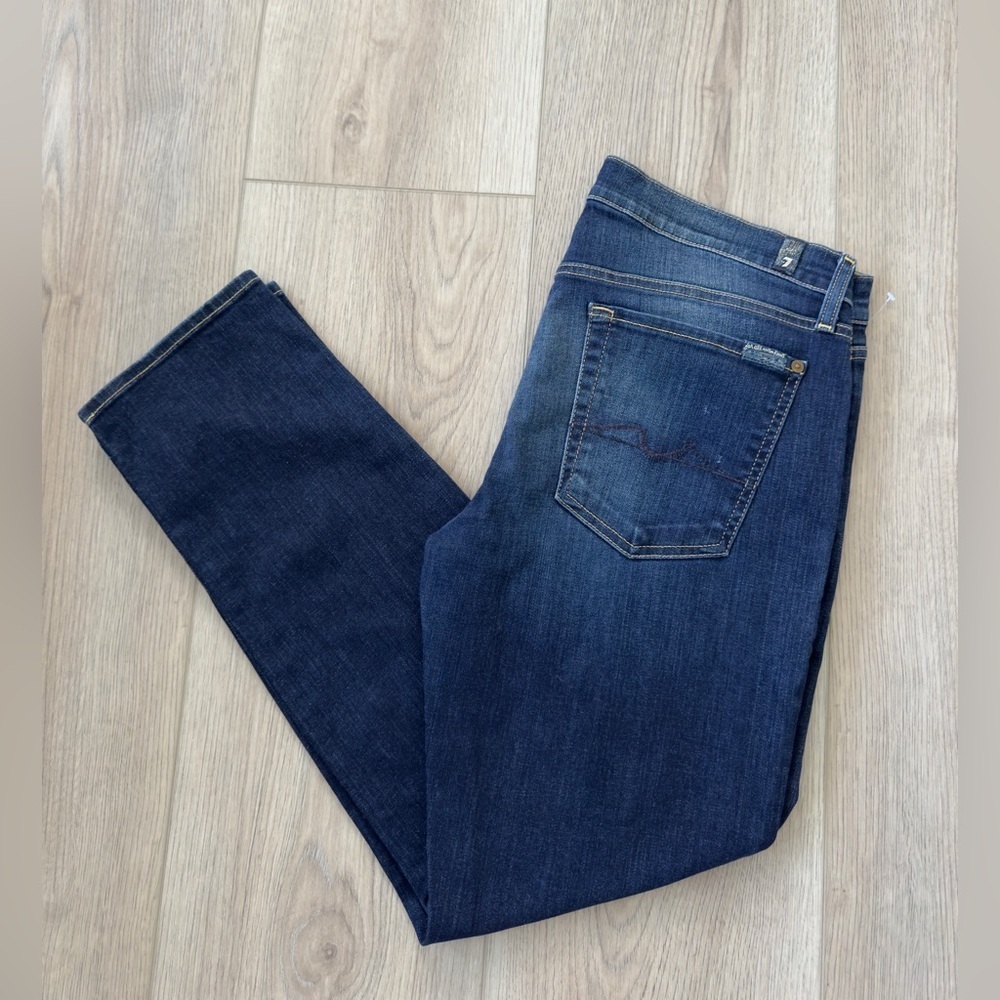7 For All Mankind Light Blue Skinny Boyfriend Jeans 👖90% COTTON.